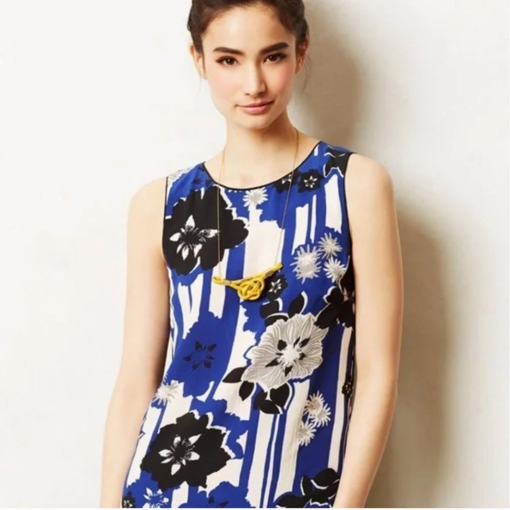 Anthropologie Canna Silk Shift Dress by Maeve size 2